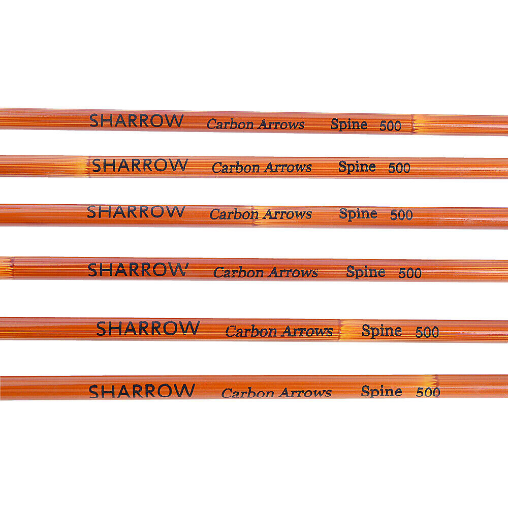 12pcs 30" Carbon Arrow Shafts Archery ID6.2mm SP500 Compound Recurve Bow Hunting DIY